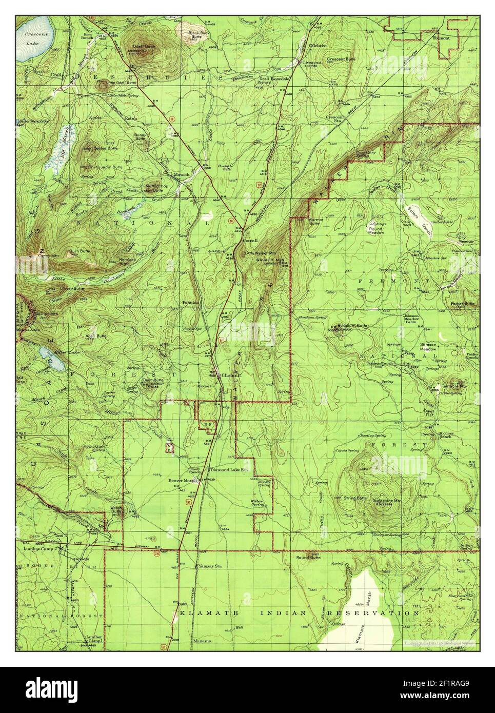 Chemult, Oregon, map 1941, 1125000, United States of America by