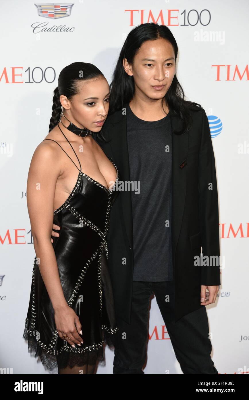 Singer Tinashe (L) and designer Alexander Wang attend the 2016 Time 100 Gala at Frederick P. Rose Hall, Jazz at Lincoln Center on April 26, 2016 in Ne Stock Photo
