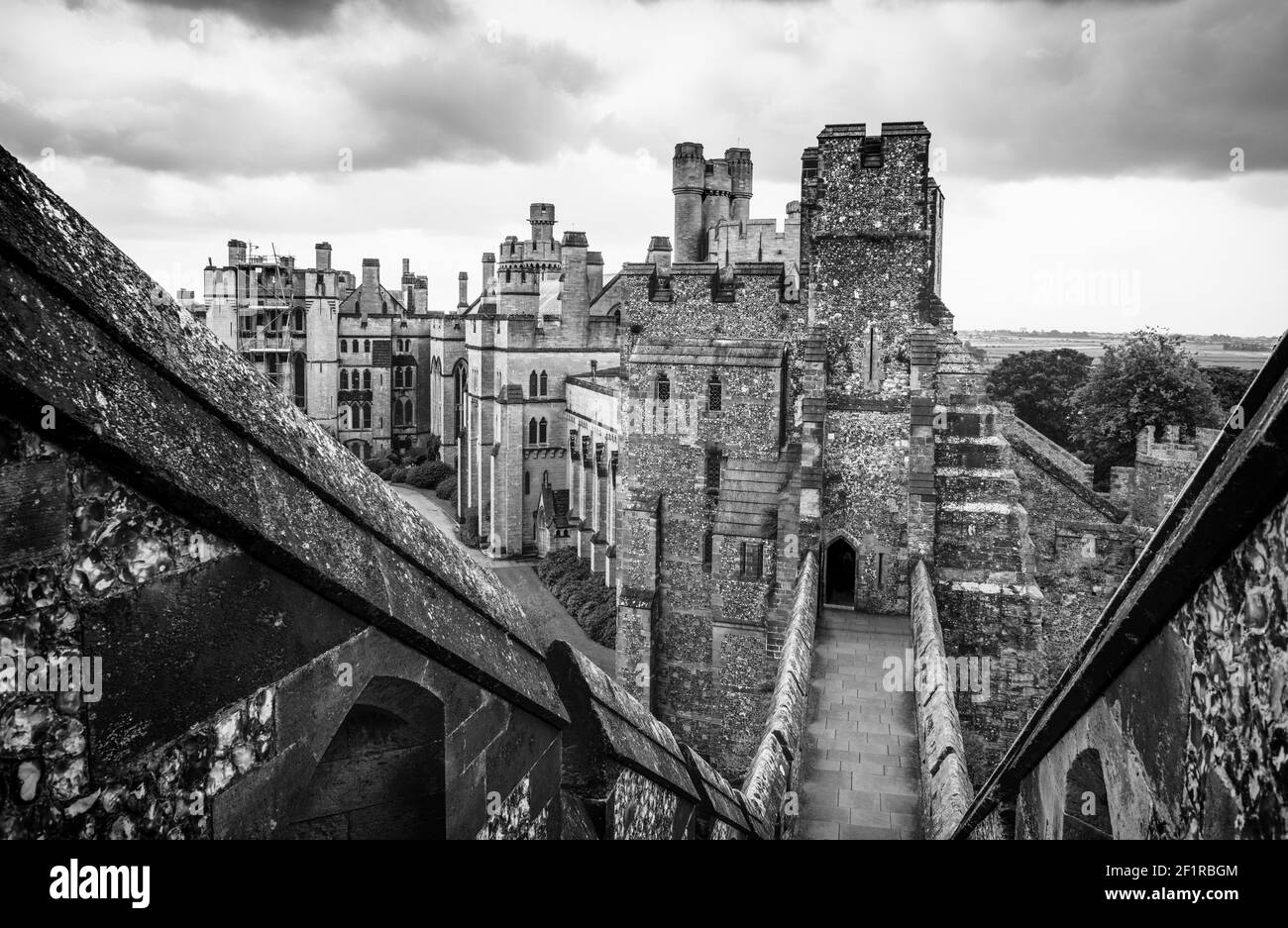 Medieval castle stone walls Black and White Stock Photos & Images - Alamy
