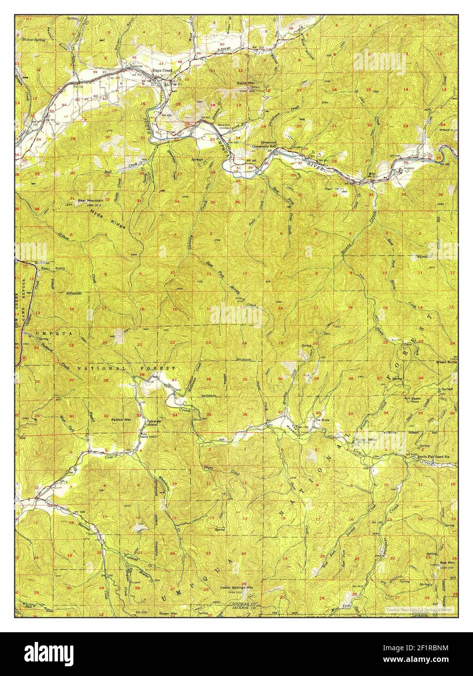 Days Creek Oregon Map Days Creek, Oregon, Map 1954, 1:62500, United States Of America By Timeless  Maps, Data U.s. Geological Survey Stock Photo - Alamy