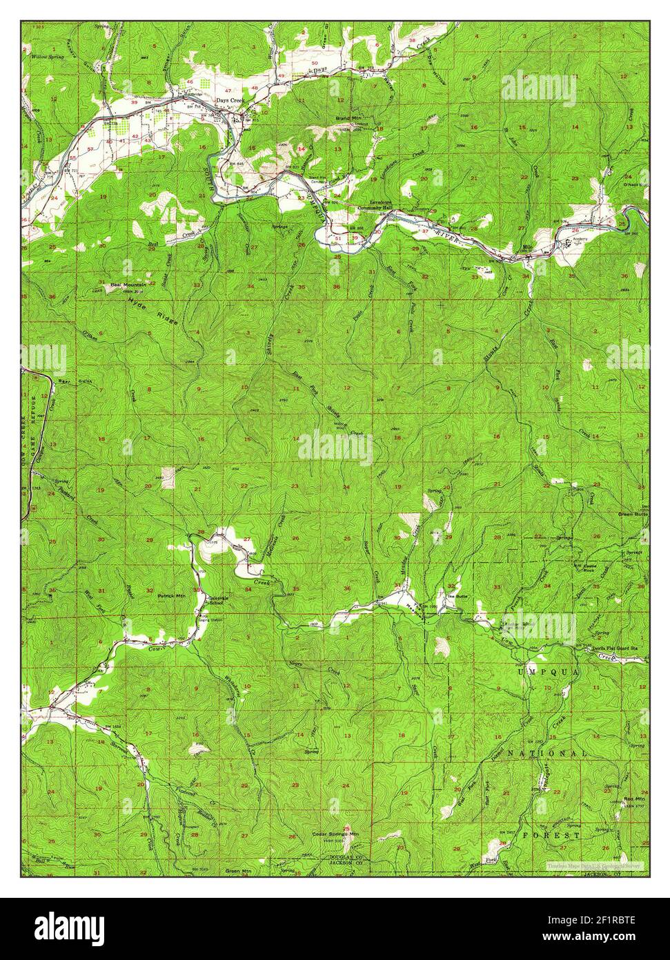 Days Creek Oregon Map Days Creek, Oregon, Map 1954, 1:62500, United States Of America By Timeless  Maps, Data U.s. Geological Survey Stock Photo - Alamy