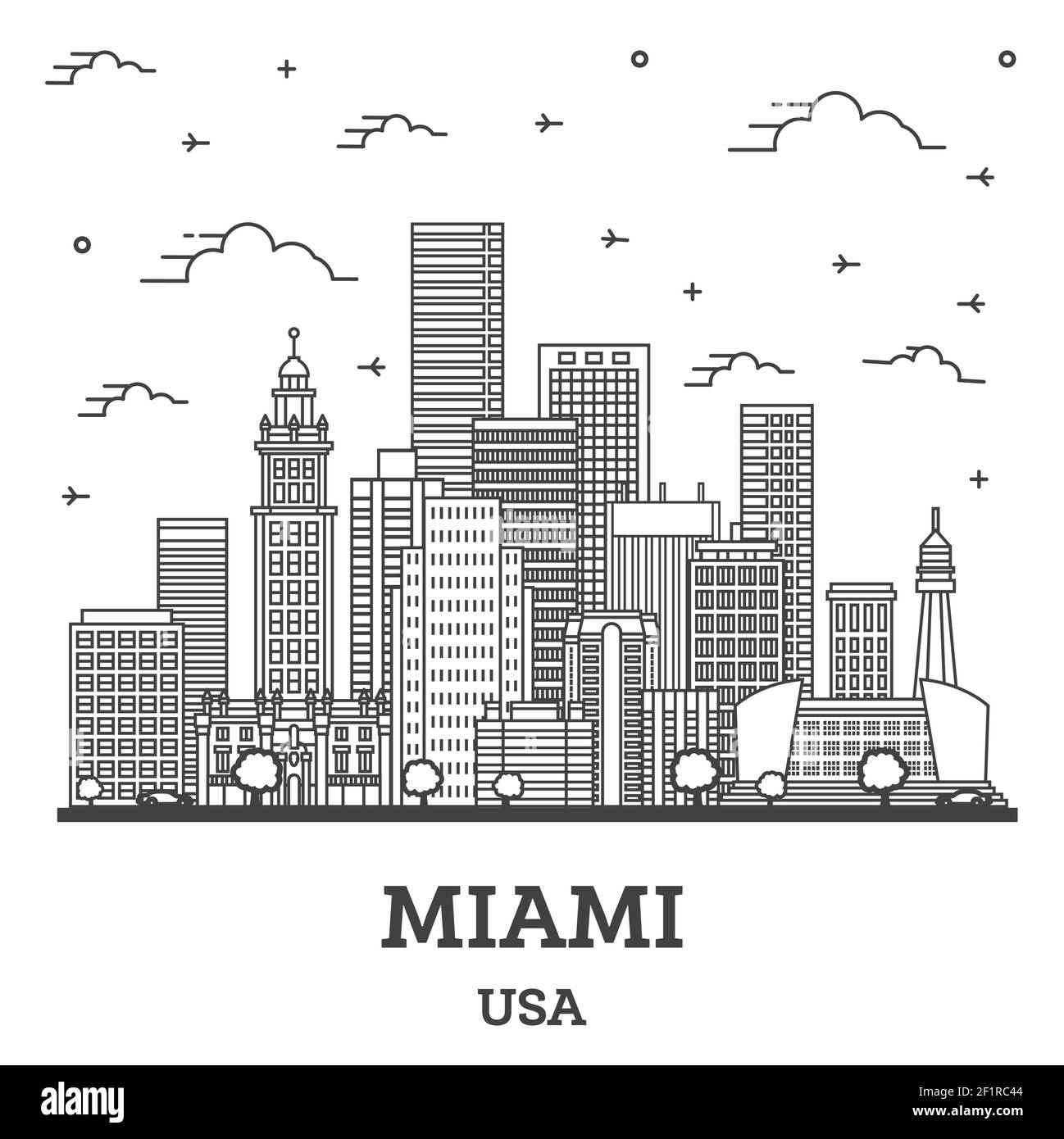 Miami landmarks Stock Vector Images Alamy