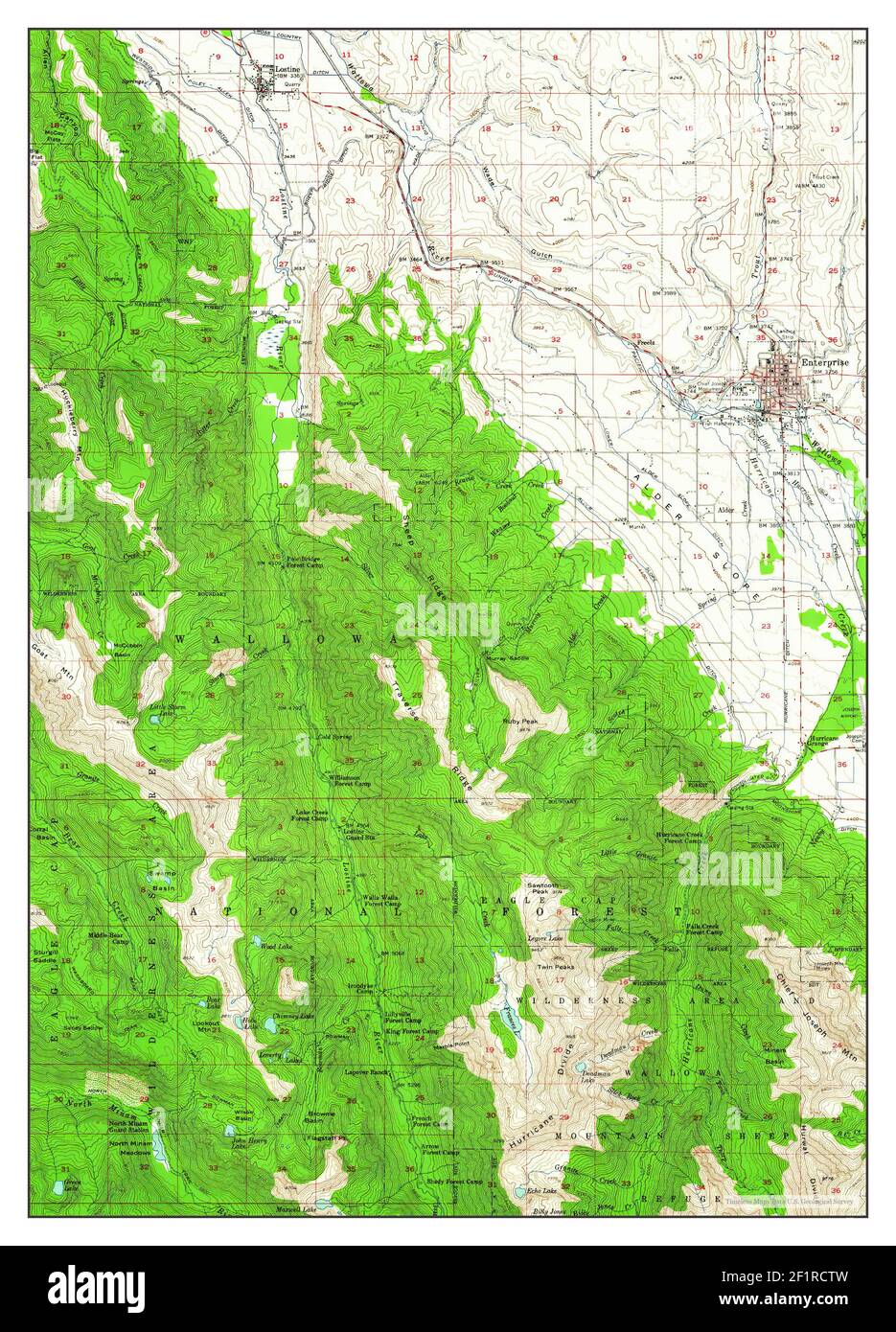 Map of enterprise oregon Cut Out Stock Images & Pictures - Alamy