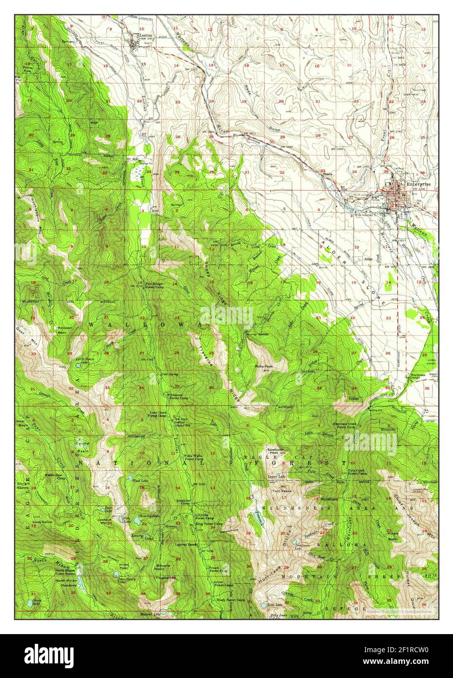 Map of enterprise oregon hi-res stock photography and images - Alamy