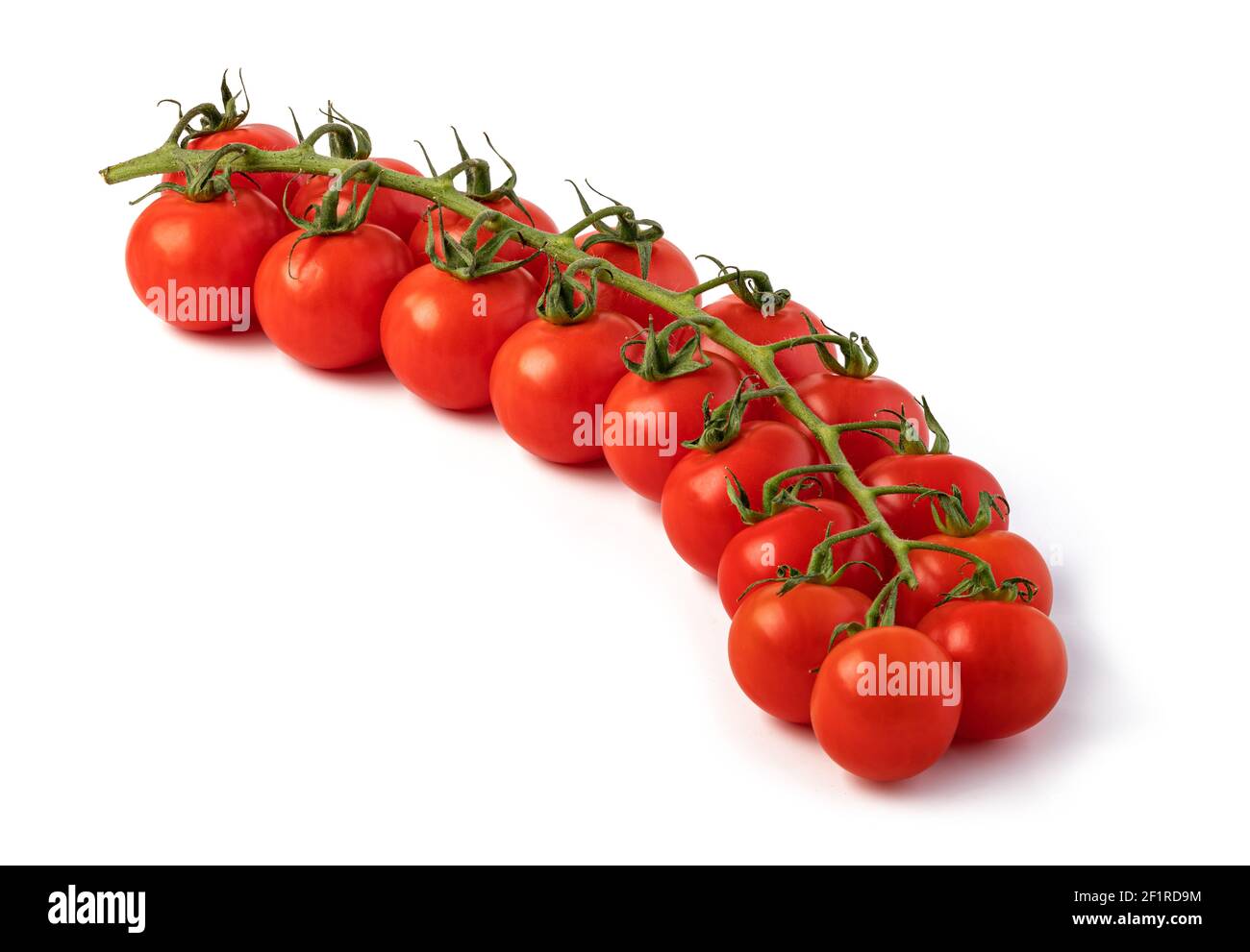 Tomatoes cherry branch on white background Stock Photo - Alamy