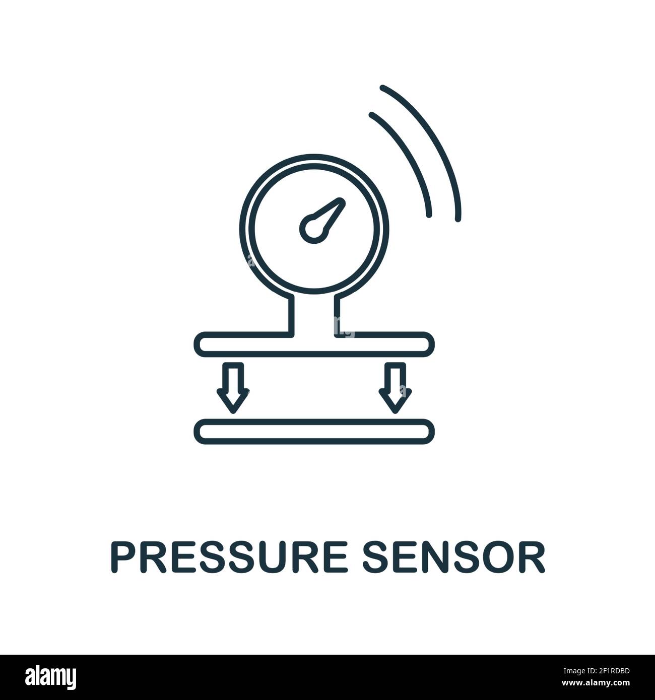 Pressure Sensor icon. Simple element from sensors icons collection. Creative Pressure Sensor icon ui, ux, apps, software and infographics Stock Vector