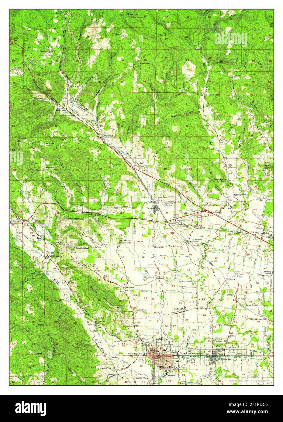 Forest Grove, Oregon, map 1956, 162500, United States of America by