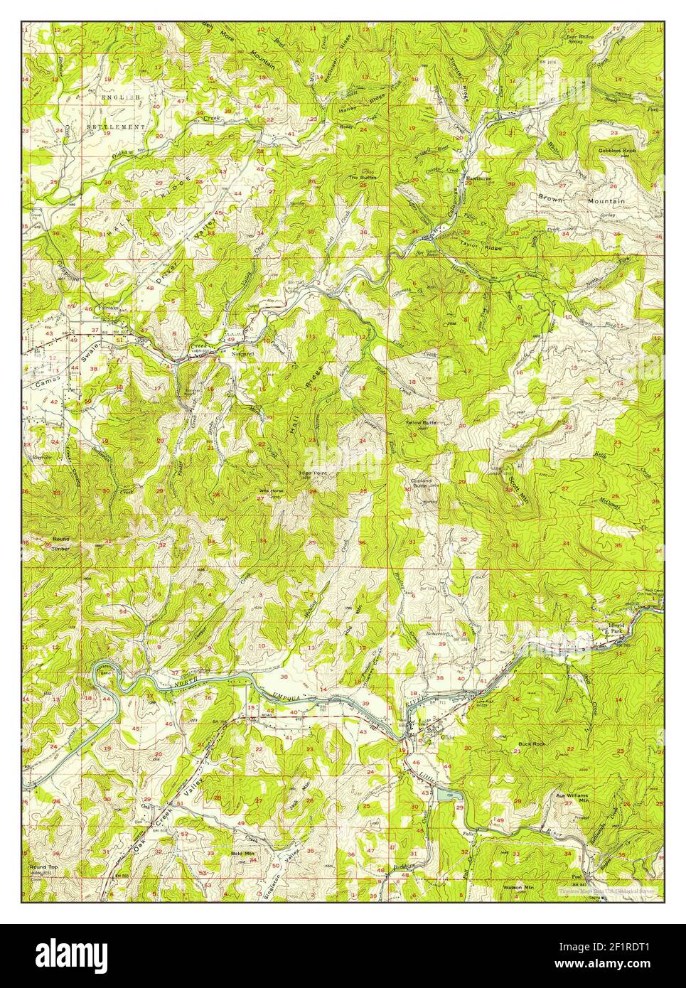 Glide, Oregon, map 1954, 162500, United States of America by Timeless Maps, data U.S