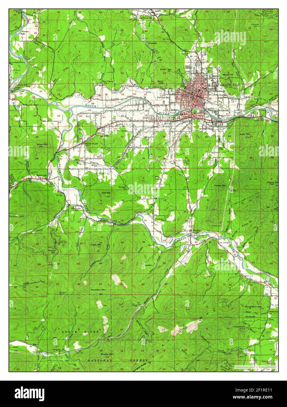 Grants Pass Oregon Map 1954 1 62500 United States Of America By Timeless Maps Data U S Geological Survey Stock Photo Alamy Grants Pass Oregon Map