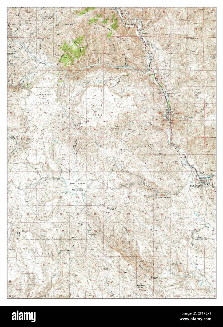 Huntington Oregon map 1951 1 62500 - Huntington Oregon Map 1951 162500 United States Of America By Timeless Maps Data Us Geological Survey 2F1REX9