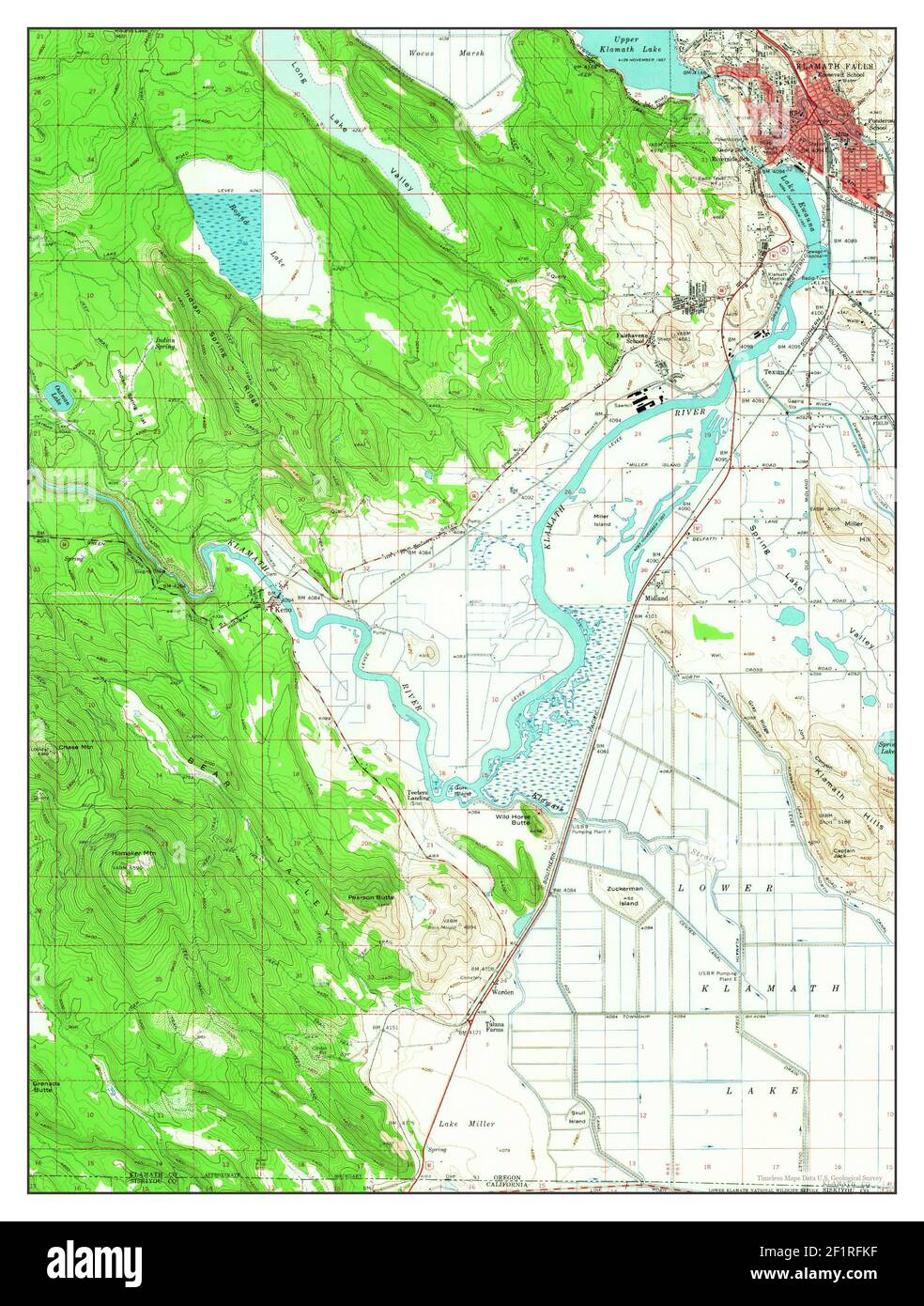 Map of klamath falls oregon hi-res stock photography and images - Alamy