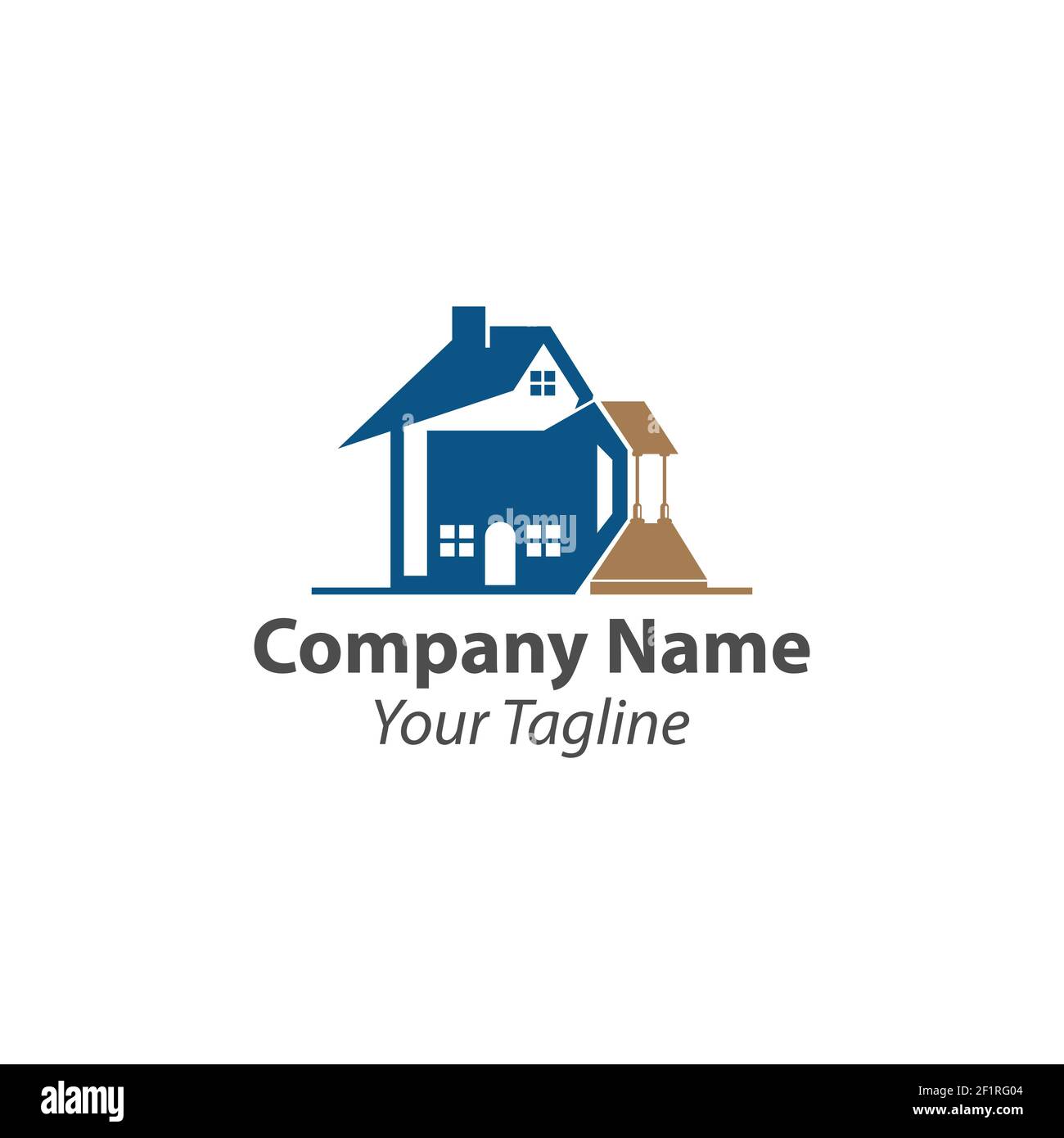 Logo icon of a country terrace house. Garden icon. Logo Lineart.EPS 10 Stock Vector