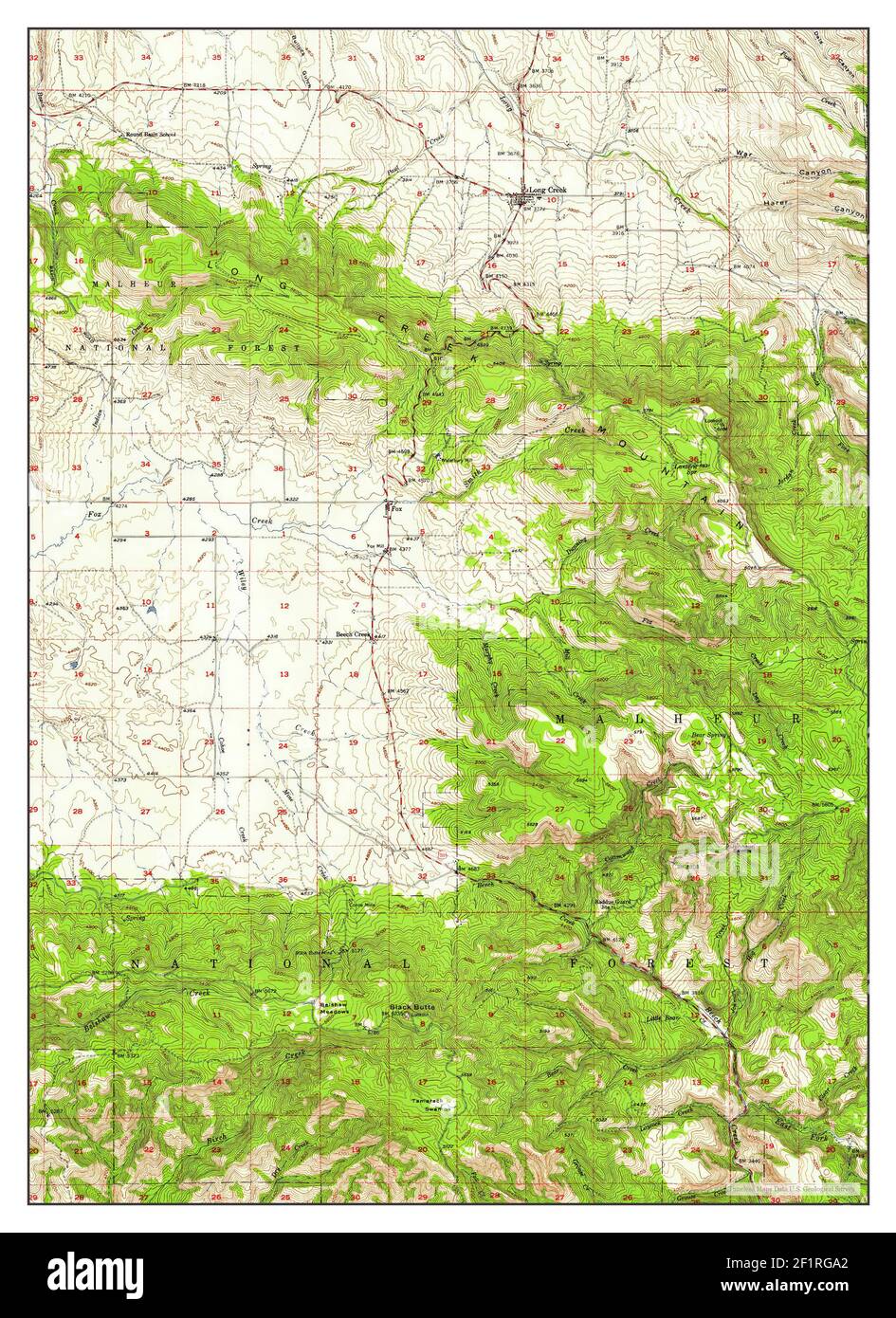 Long creek oregon map Cut Out Stock Images & Pictures Alamy