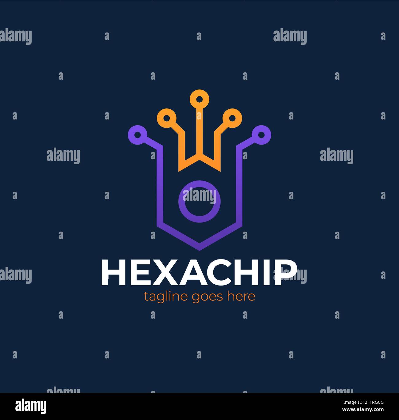Technology - vector logo template for corporate identity. Abstract hexagon tech icon. Network, internet tech concept. Stock Vector