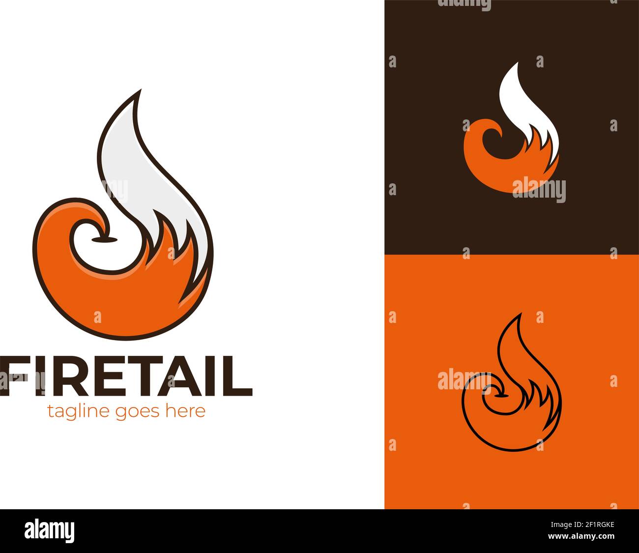 fox tail logo vector element icon illustration. Fox tail Fire Logo design  in circle shape and thumbs up like symbol Stock Vector Image & Art - Alamy