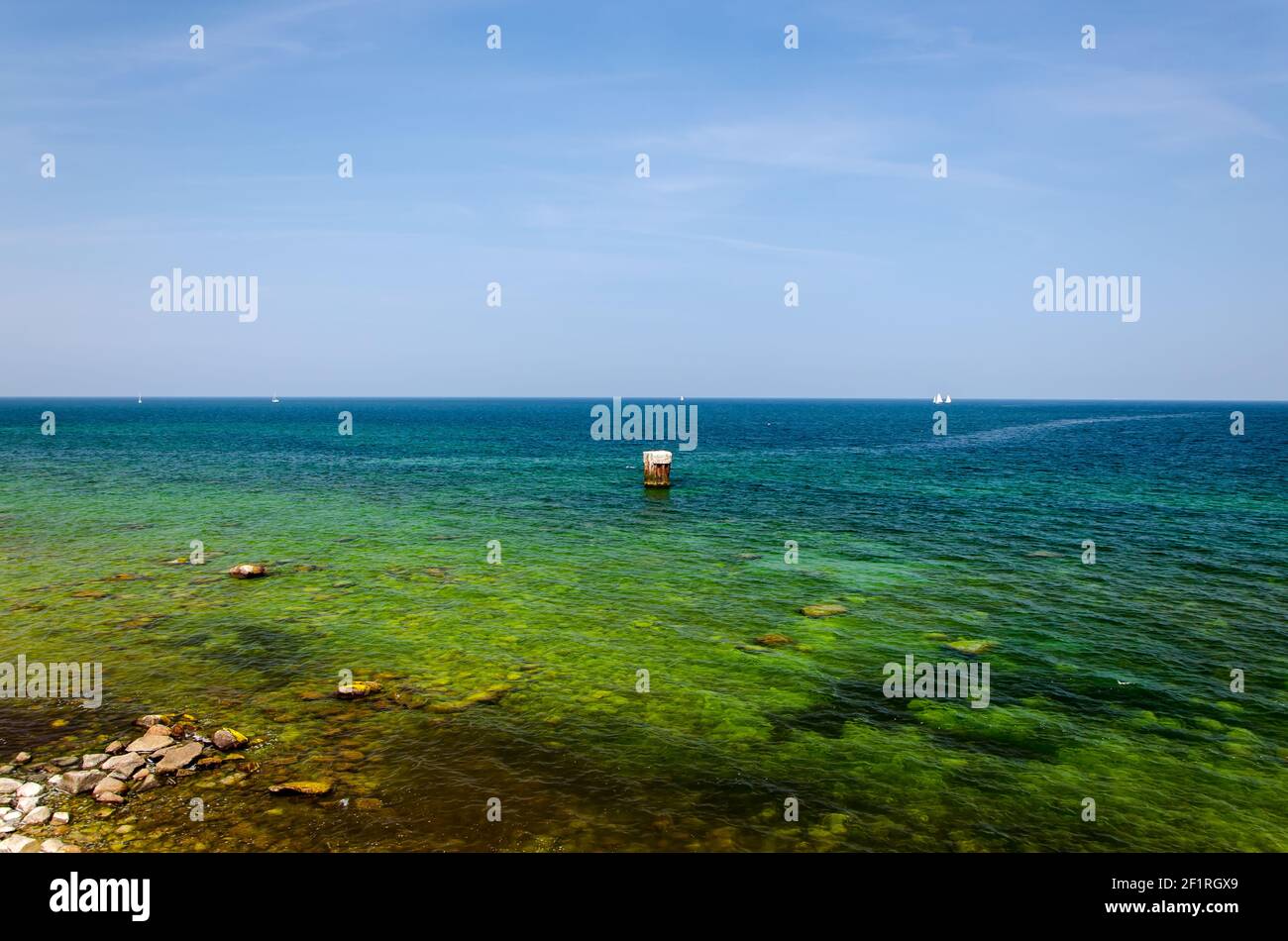 View of the Baltic Sea from Cape Arkona Stock Photo
