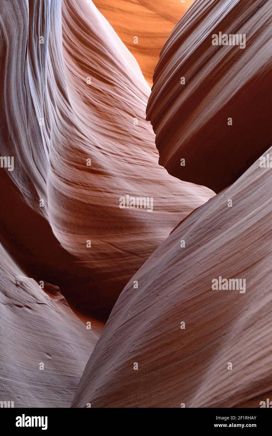 Sandstone slot, Lower Antelope Canyon, Hasdestwazi, LeChee Chapter, Navajo Nation, Arizona Stock Photo