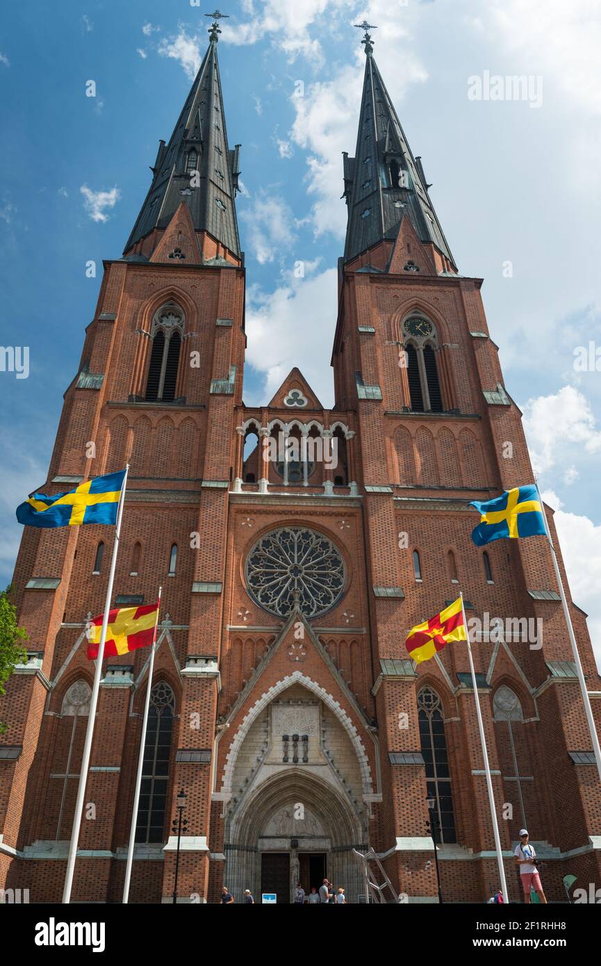 Uppsala domkyrka (Uppsala Cathedral), Uppsala, Sweden Stock Photo Alamy