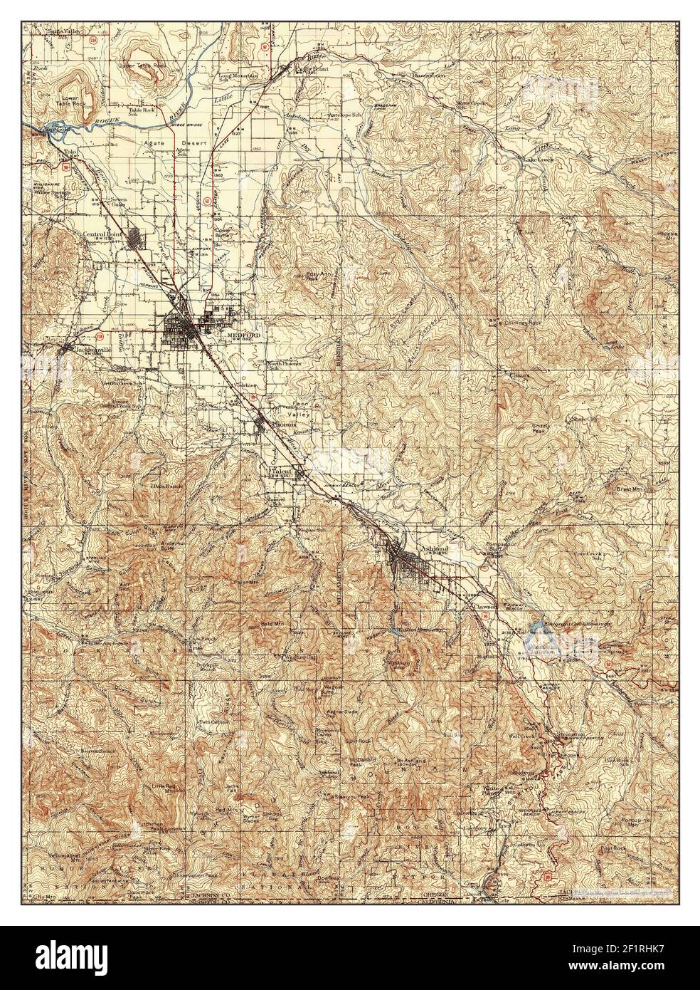 Medford, Oregon, map 1938, 1125000, United States of America by