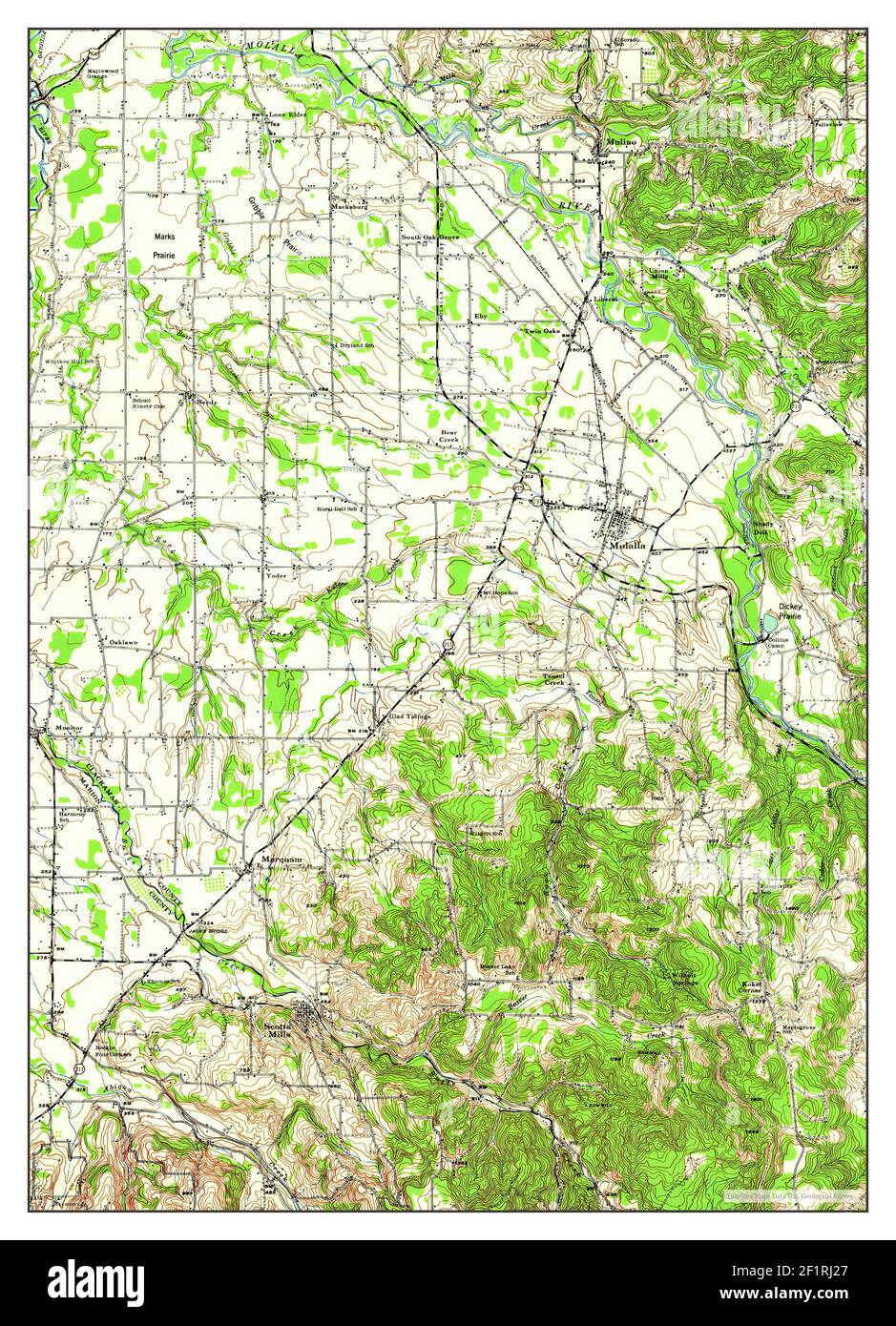Molalla, Oregon, map 1939, 162500, United States of America by