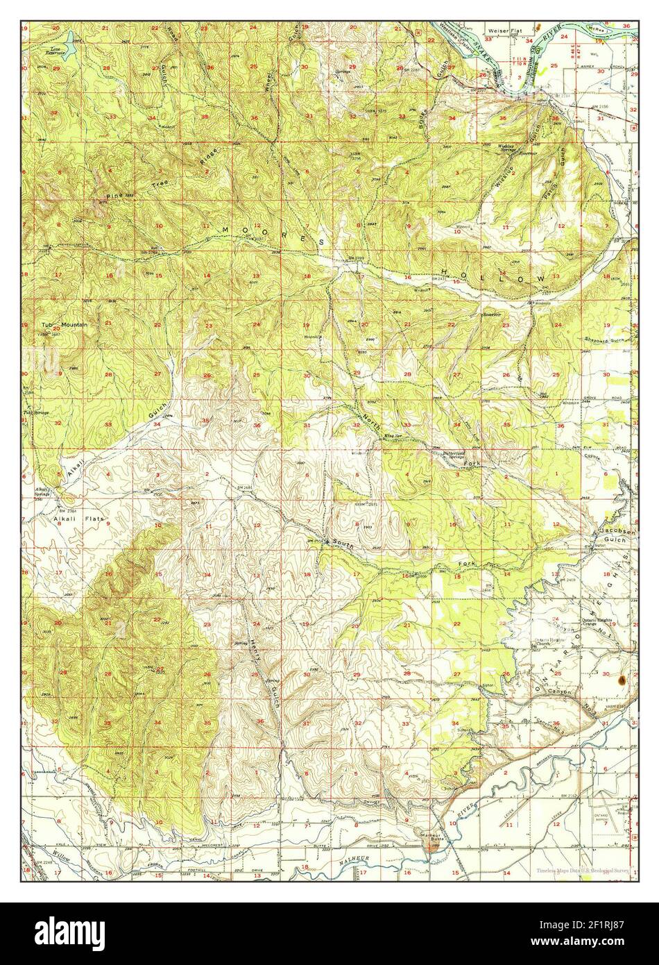 Moores Hollow, Oregon, map 1951, 162500, United States of America by