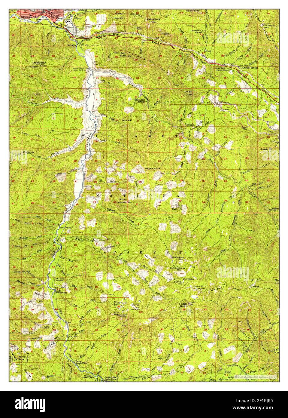 Oak Ridge Ridge Or Map Oakridge, Oregon, map 1956, 1:62500, United States of America by ...