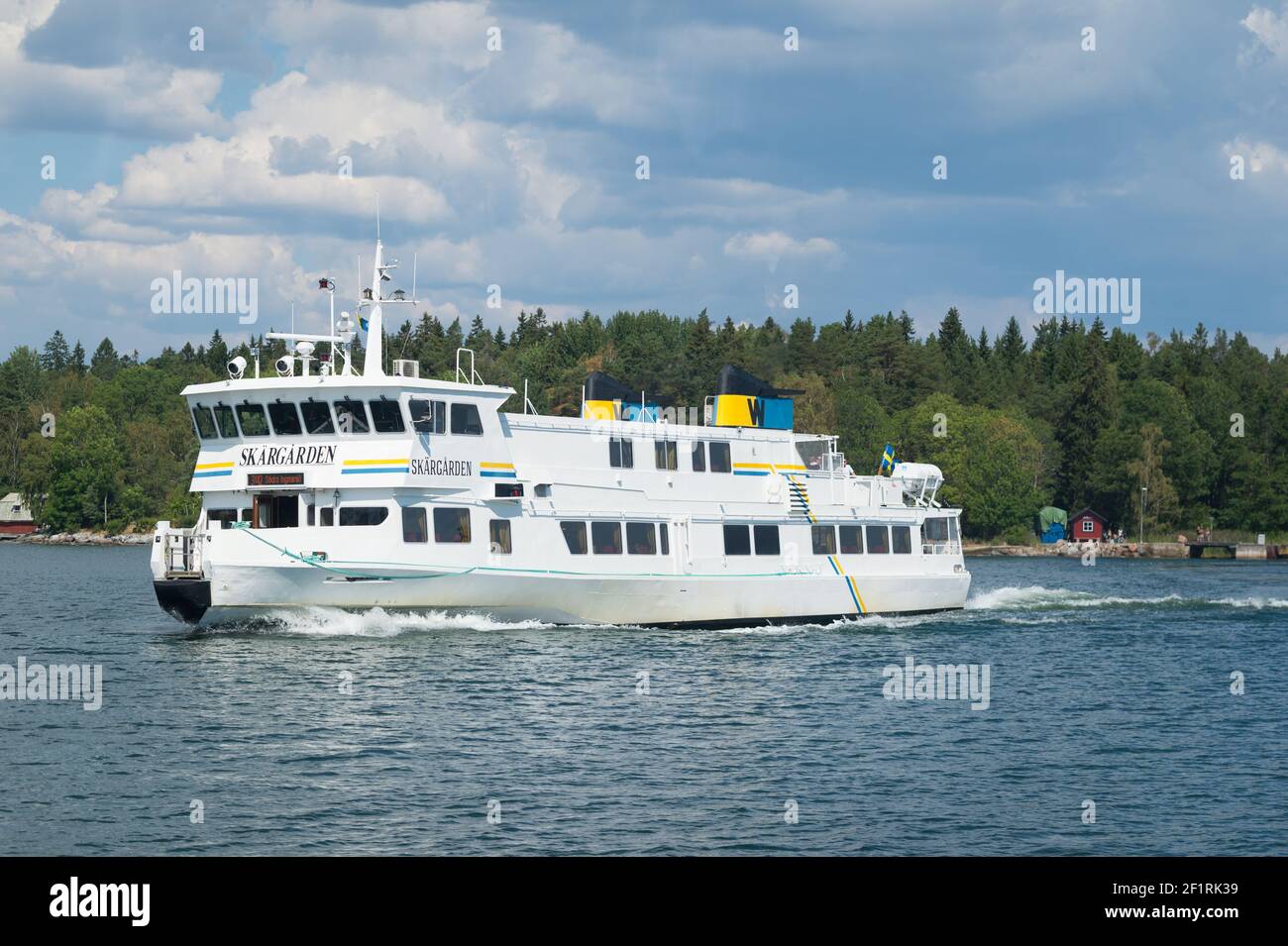 Skärgården ferry in Stockholm Archipelago, Sweden. Stock Photo