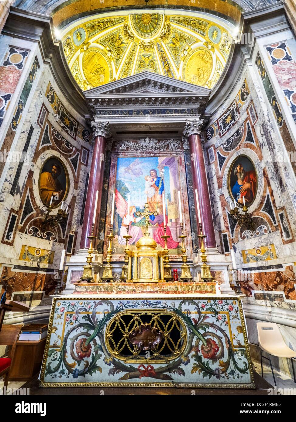 Church Altar Vase San Pietro Polished Brass Altar Vase, San Pietro Series Vase with Liner, Church Sudbury