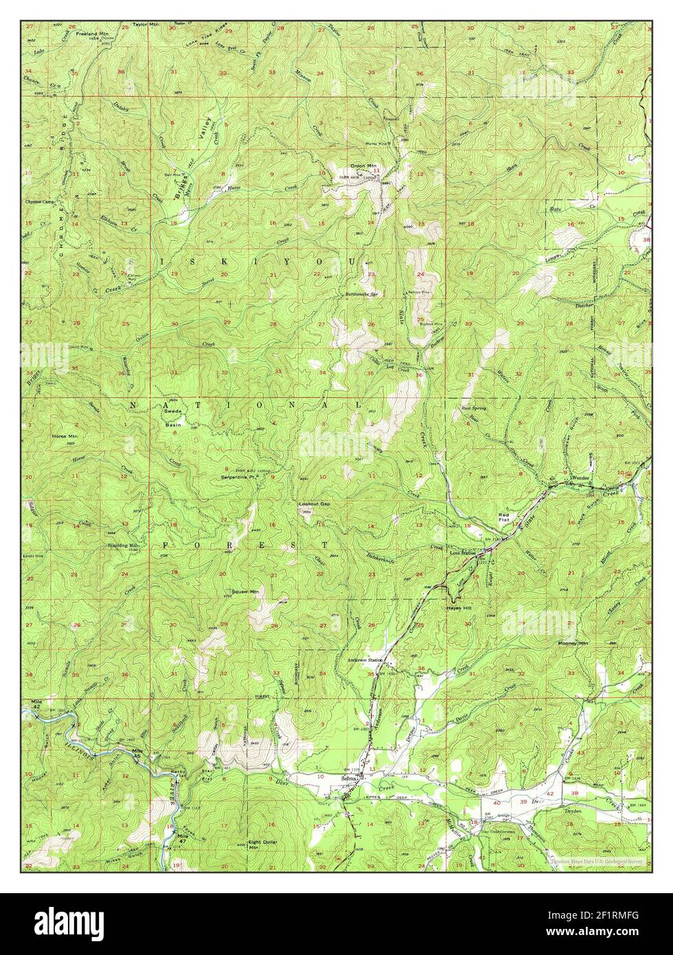 Selma, Oregon, map 1954, 1:62500, United States of America by Timeless ...