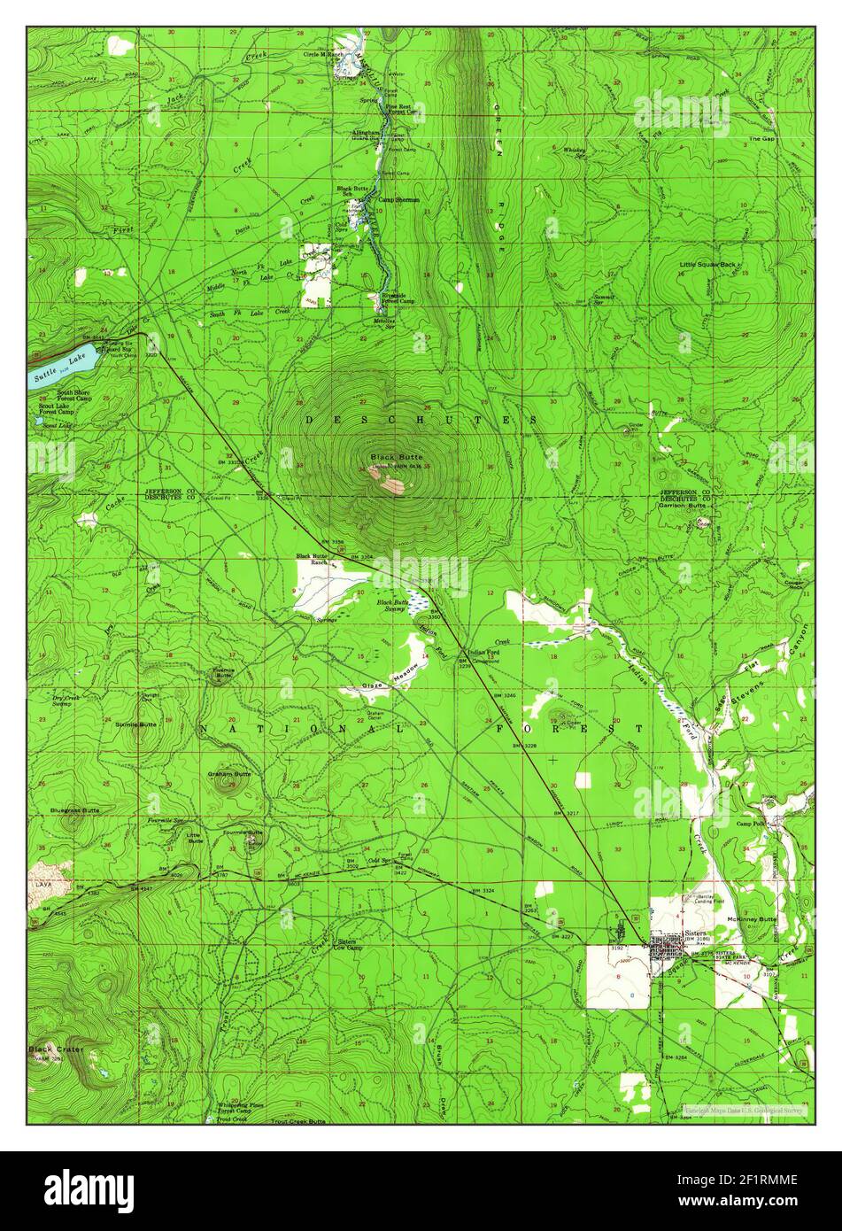 Sisters, Oregon, map 1959, 162500, United States of America by Timeless Maps, data U.S