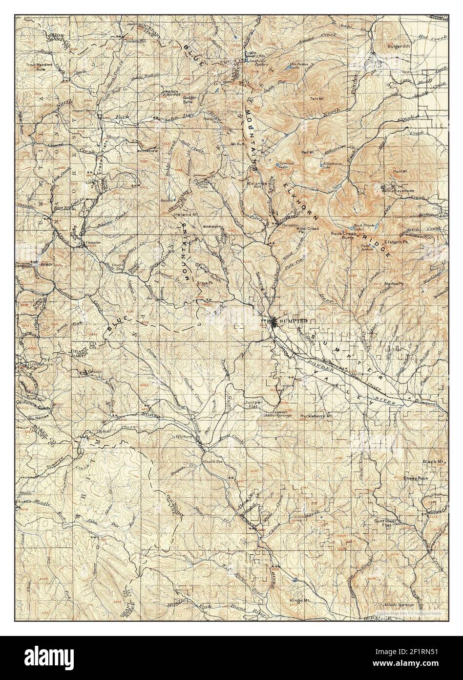 Sumpter, Oregon, map 1901, 1:125000, United States of America by