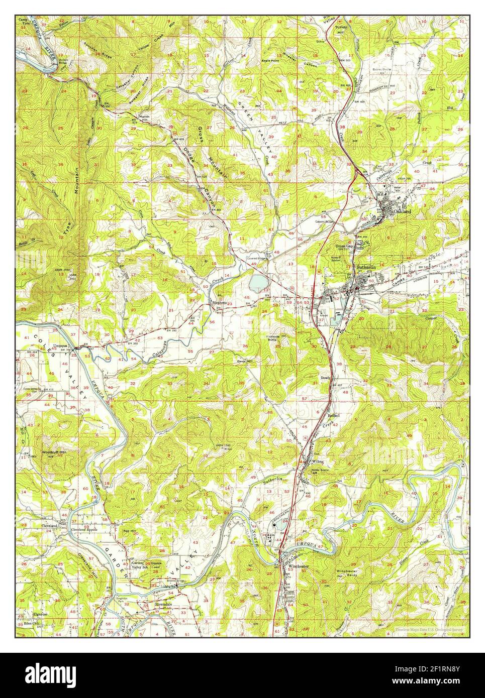 Map of sutherlin hires stock photography and images Alamy