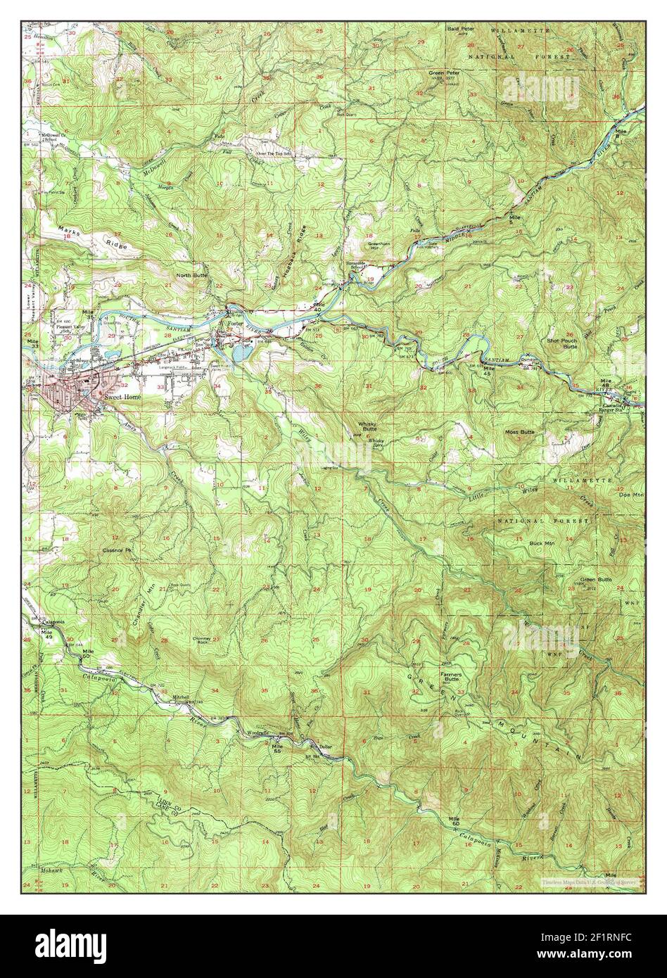 Sweet Home Oregon Map Sweet Home, Oregon, Map 1951, 1:62500, United States Of America By Timeless  Maps, Data U.s. Geological Survey Stock Photo - Alamy