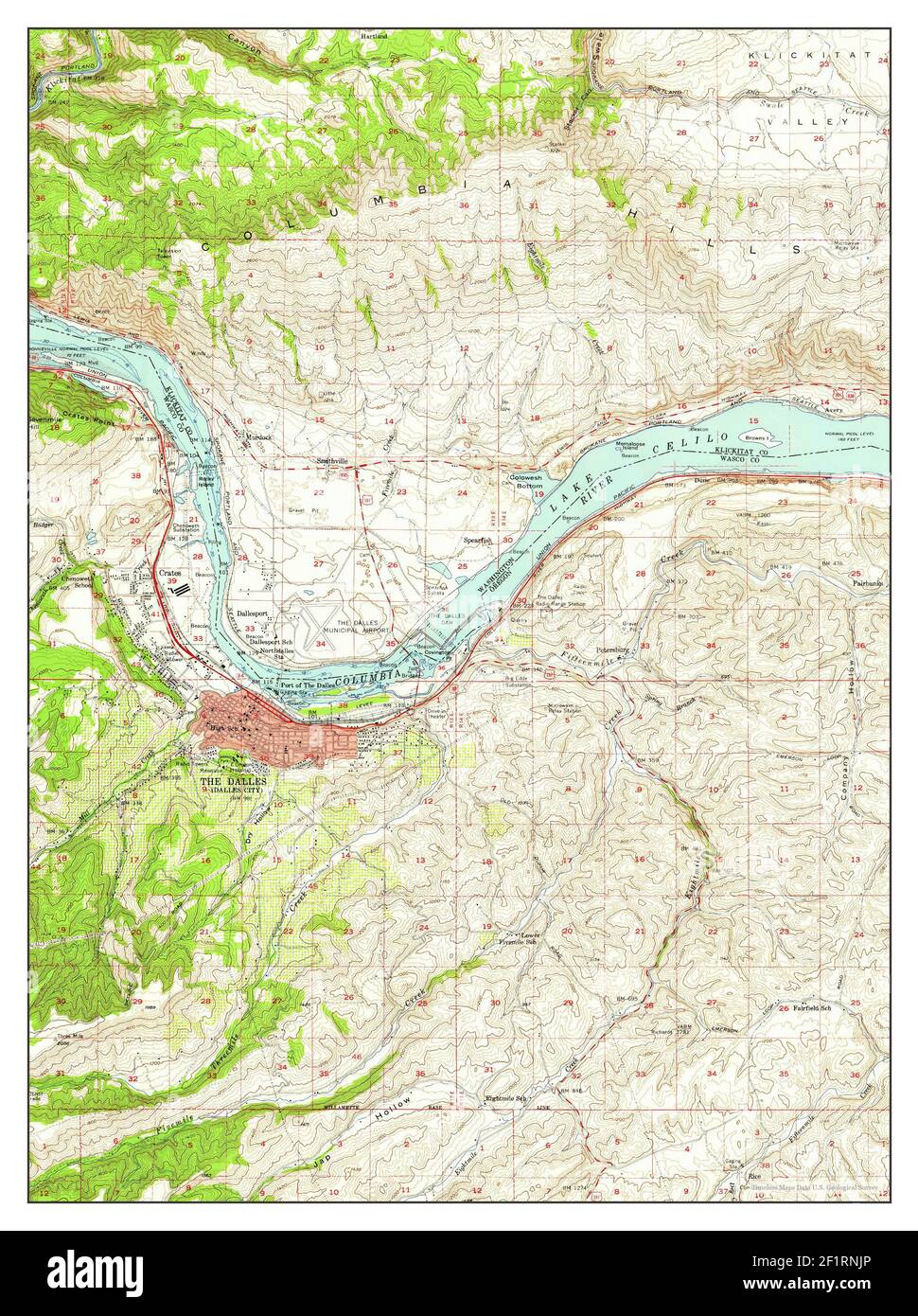 The Dalles Oregon map 1957 1 62500 - The Dalles Oregon Map 1957 162500 United States Of America By Timeless Maps Data Us Geological Survey 2F1RNJP