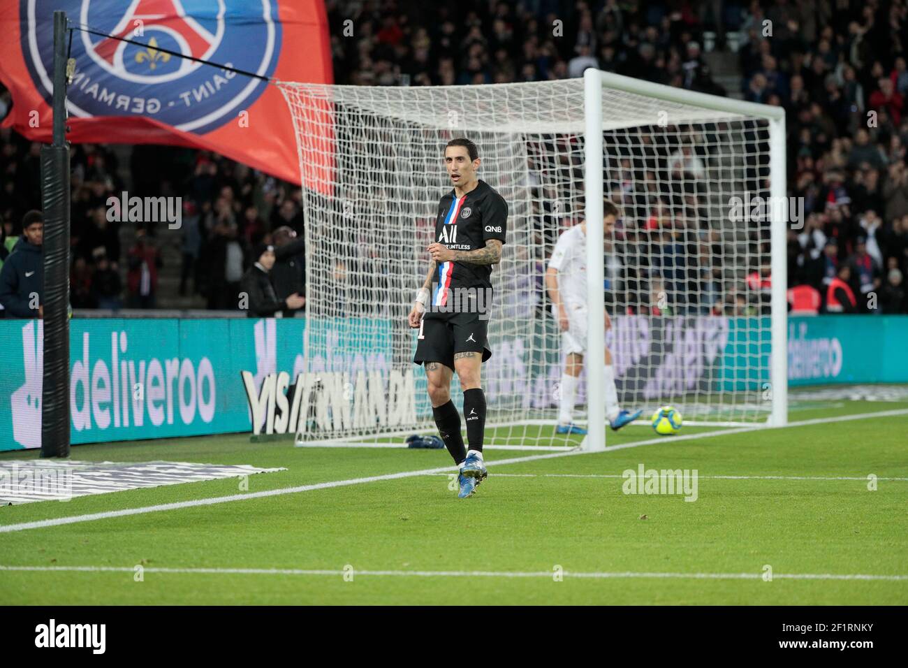 Angel Di Maria Psg Scored A Goal Celebration During The French Championship L1 Football Match Between Paris Saint Germain And Montpellier On February 01 At Parc Des Princes Stadium In Paris France
