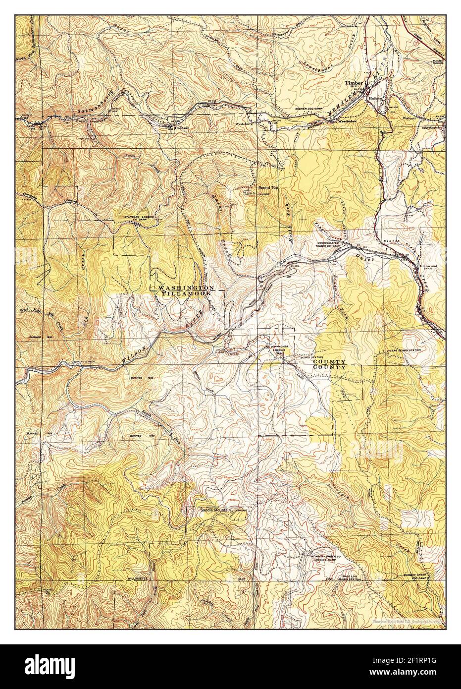 Timber, Oregon, map 1941, 162500, United States of America by Timeless