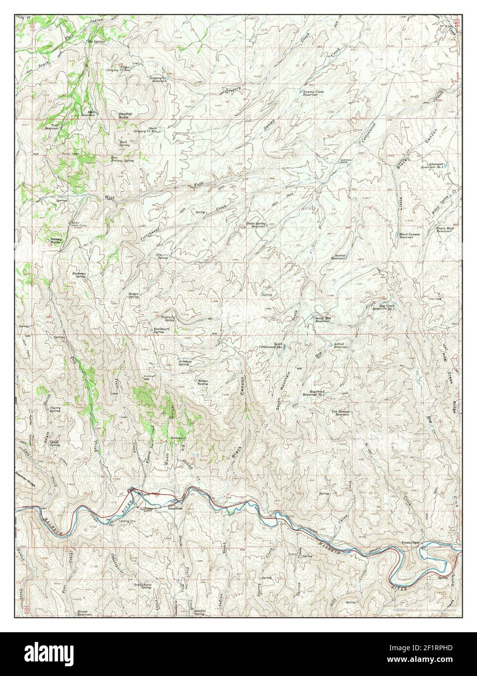 Westfall Butte, Oregon, map 1966, 1:62500, United States of America by Timeless Maps, data U.S. Geological Survey Stock Photo