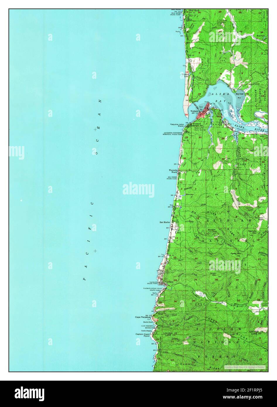 Waldport, Oregon, map 1956, 162500, United States of America by