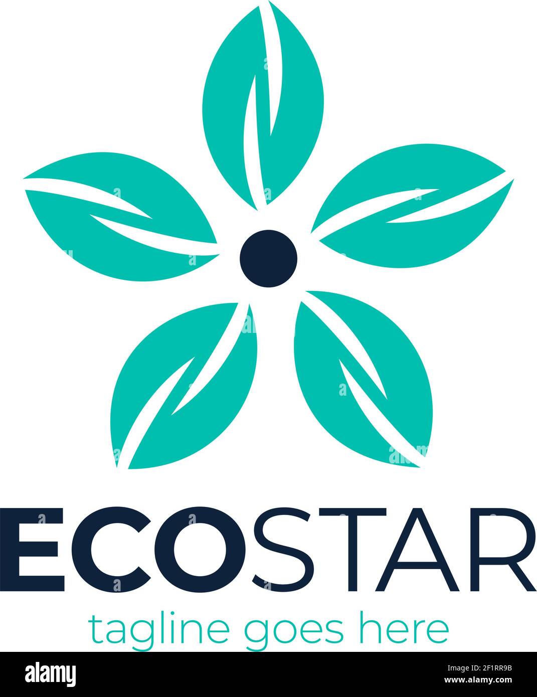 Leaf Green Star Icon Vector Logo Design Template. Green Leaves Star ...
