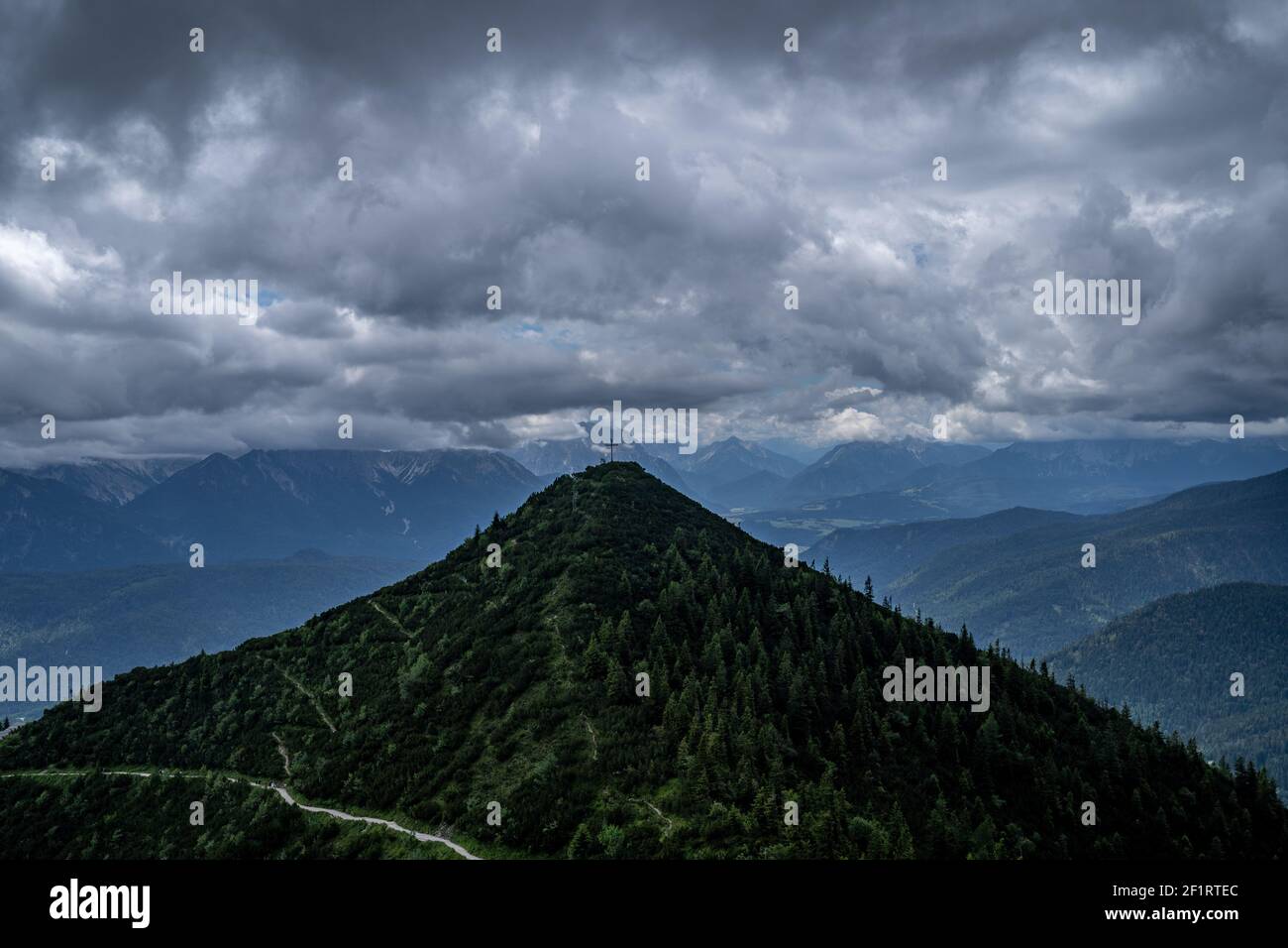 view at the herzogstand mountain in bavaria Stock Photo