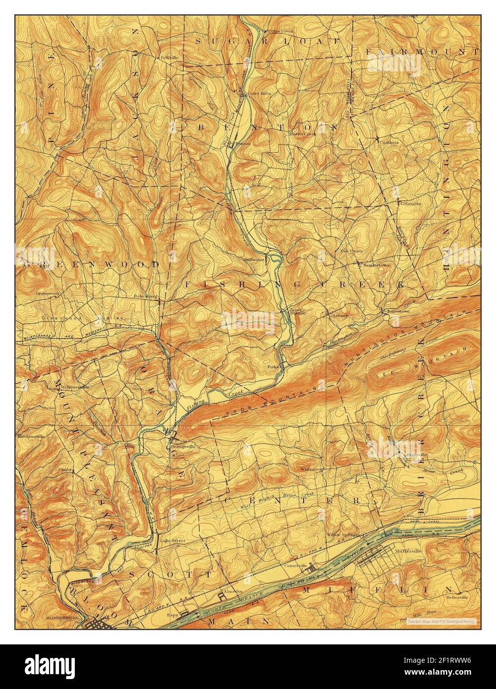 Bloomsburg, Pennsylvania, map 1894, 162500, United States of America