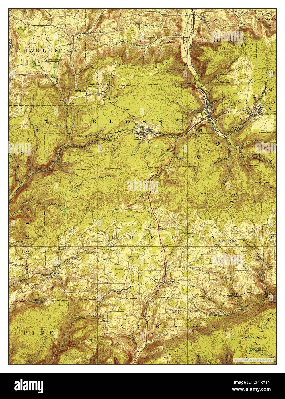Blossburg, Pennsylvania, map 1927, 162500, United States of America by