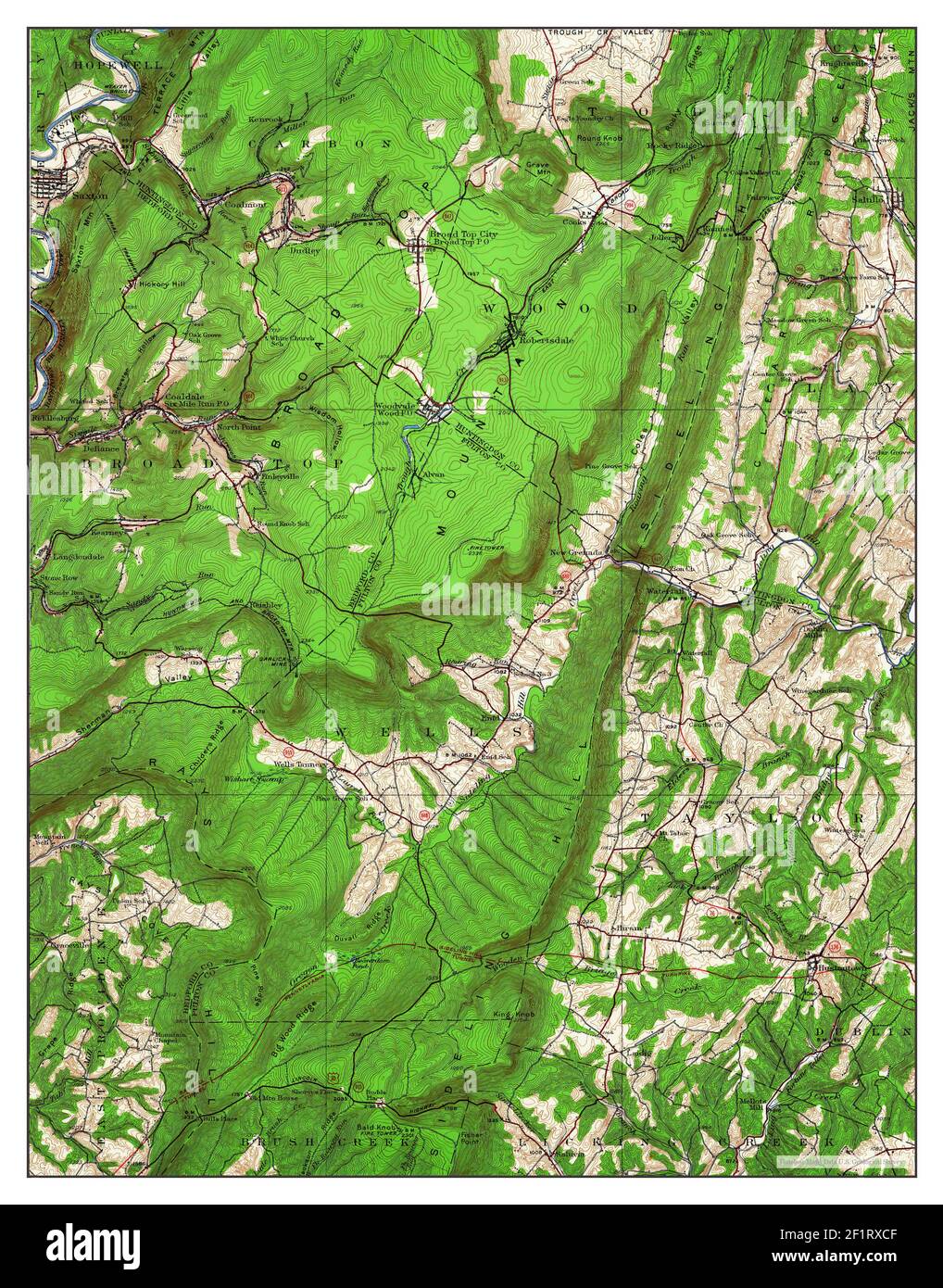 Broad Top, Pennsylvania, map 1930, 162500, United States of America by