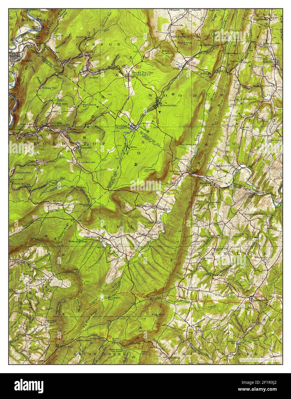 Broad Top, Pennsylvania, map 1930, 162500, United States of America by
