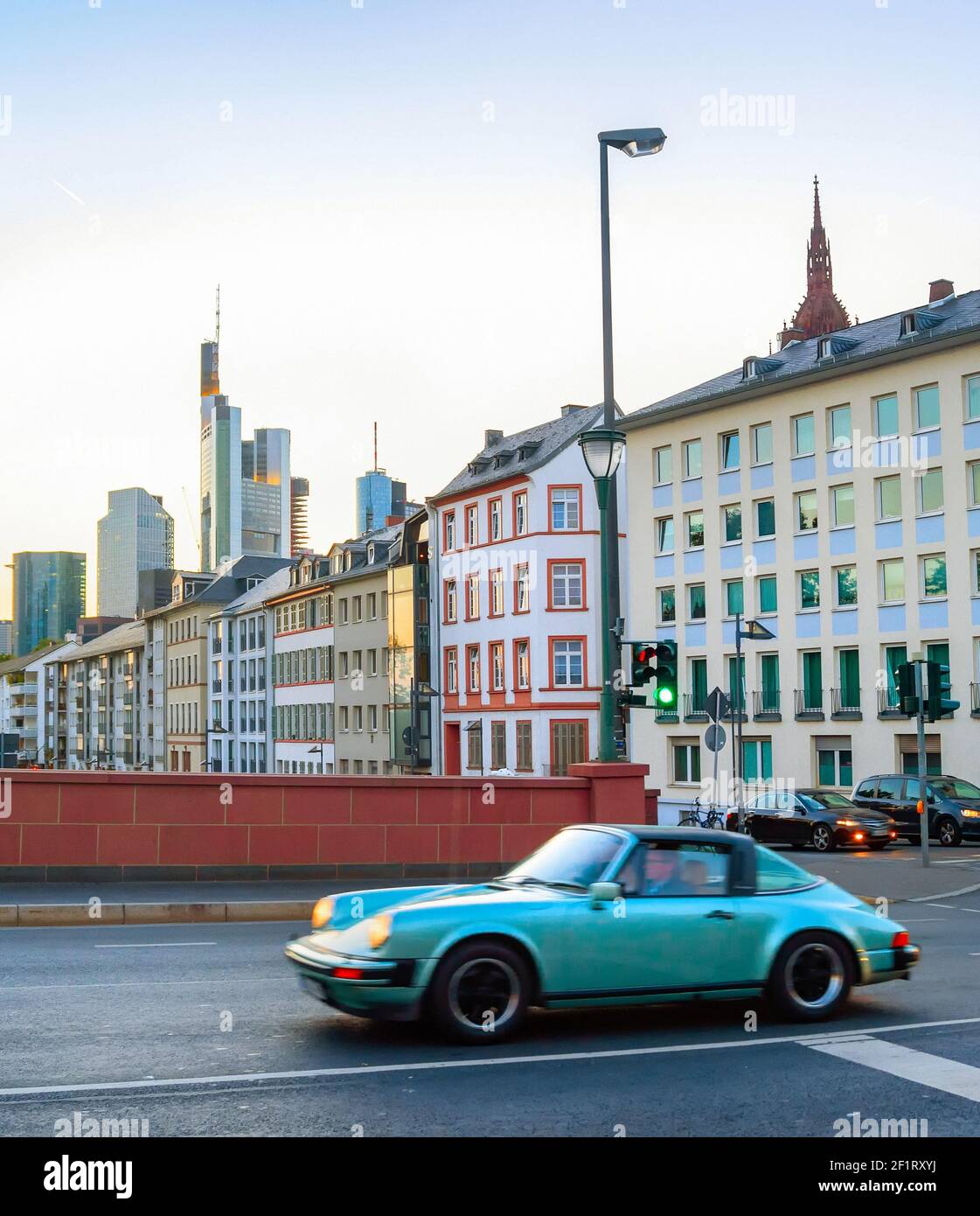 Retro automobile, downtown, Frankfurt, Germany Stock Photo Alamy