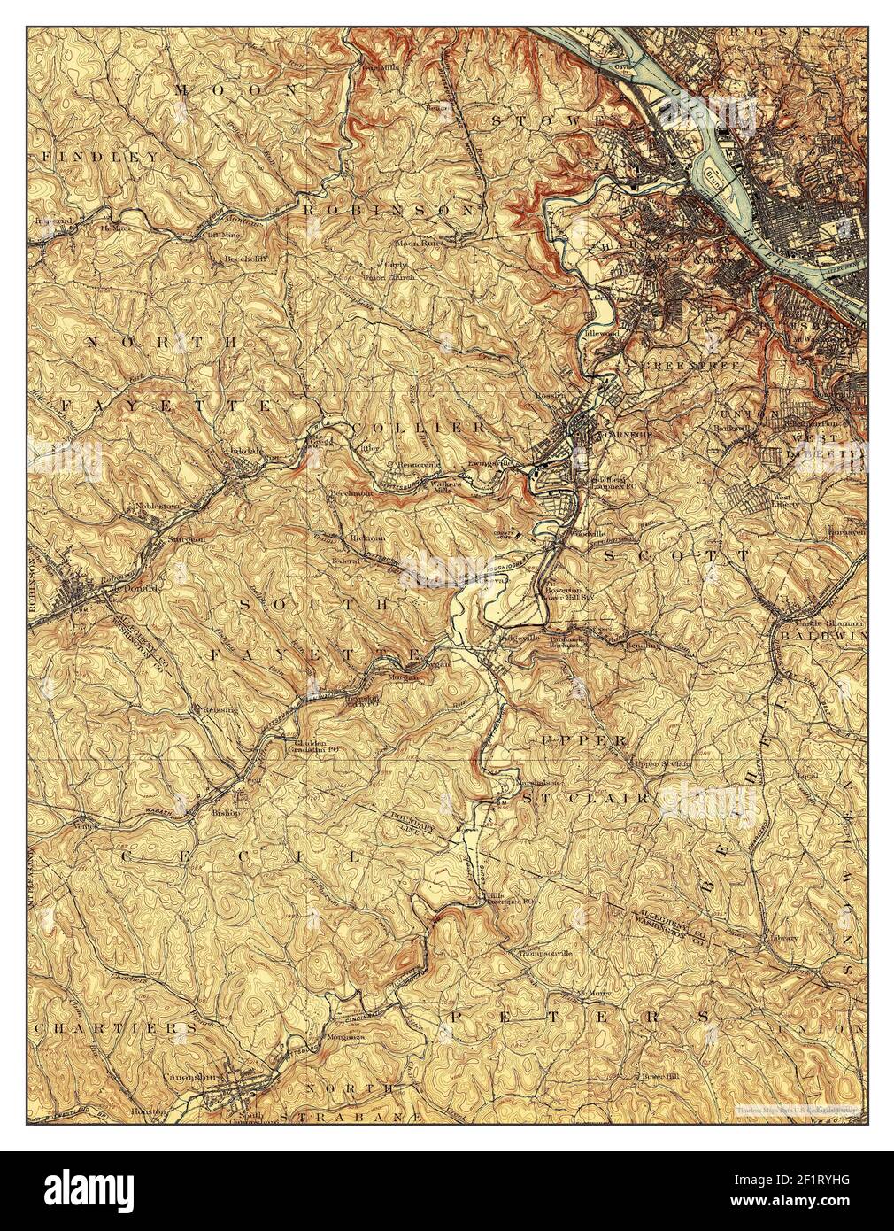 Carnegie, Pennsylvania, map 1906, 162500, United States of America by
