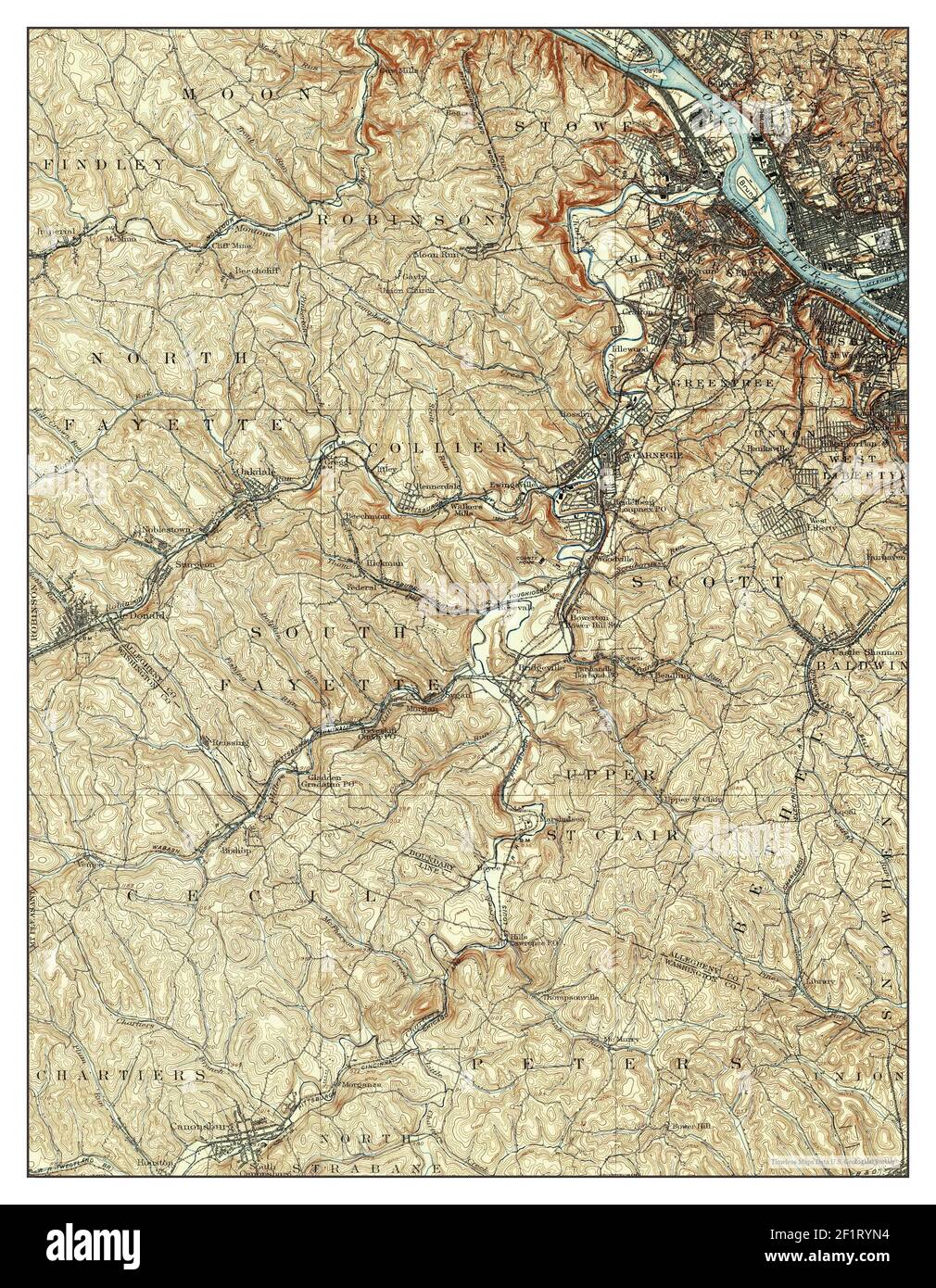 Carnegie, Pennsylvania, map 1906, 1:62500, United States of America by ...