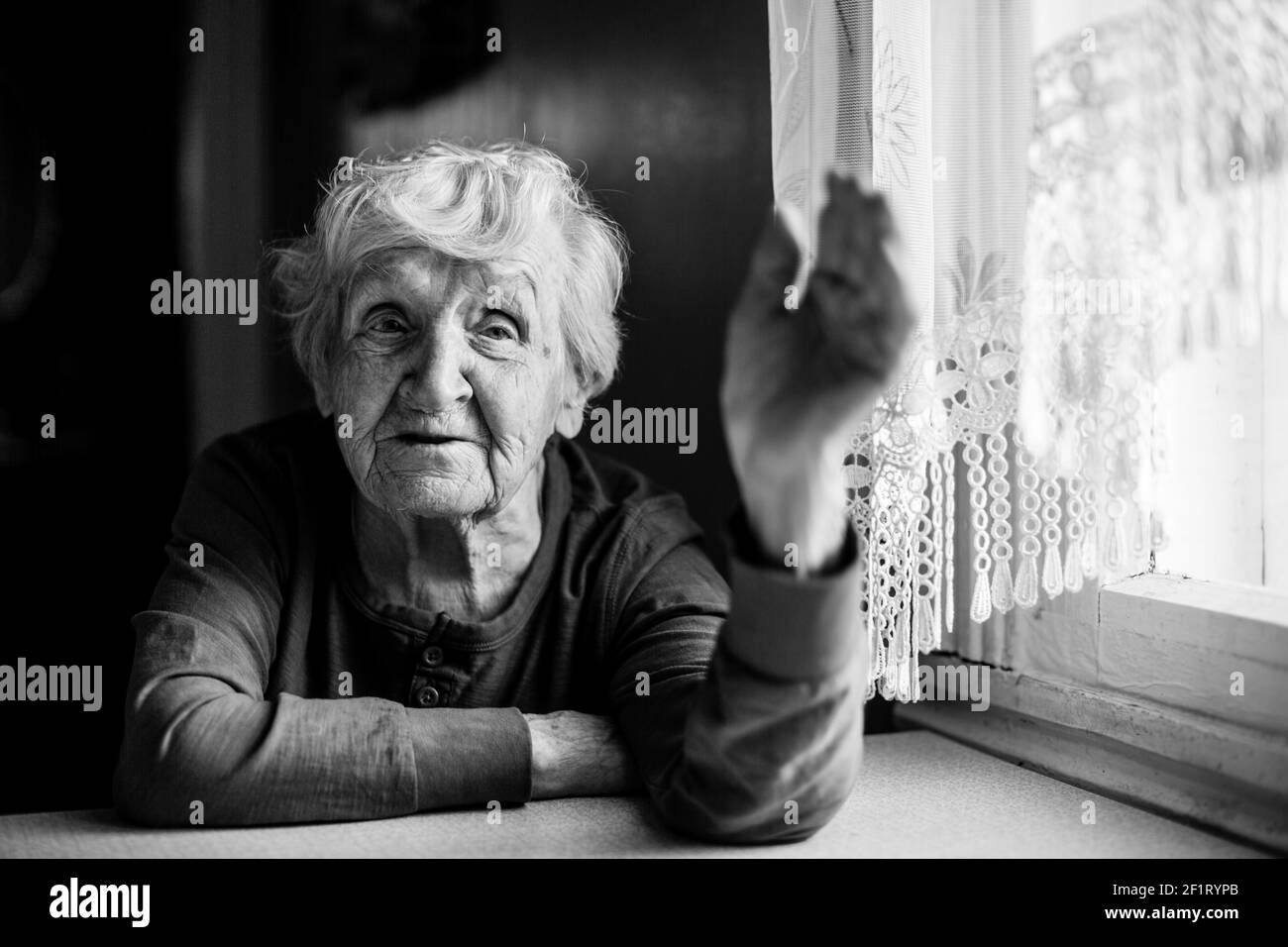 Emotionally sad woman Black and White Stock Photos & Images - Alamy