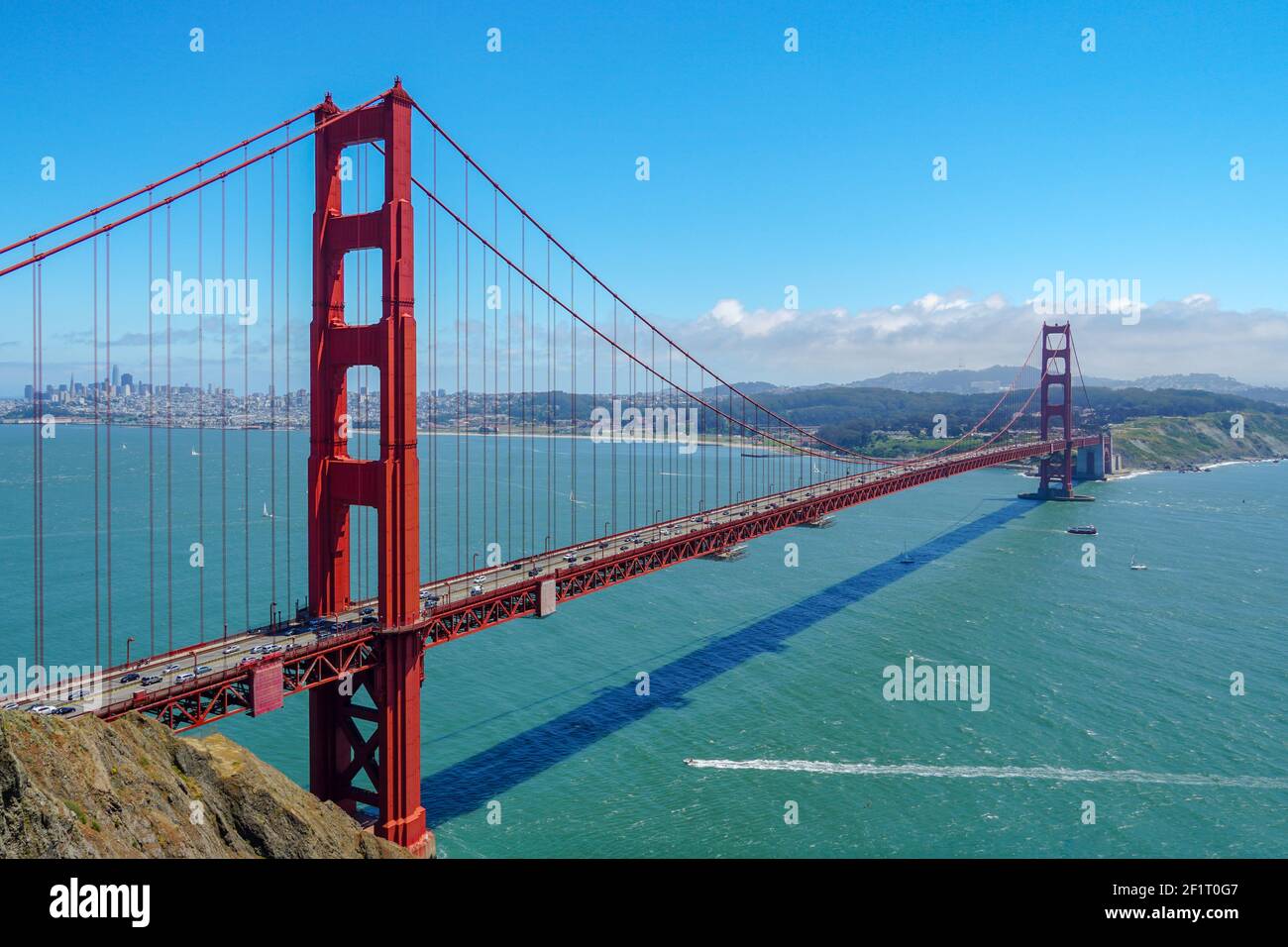 Golden Gate Bridge, suspension bridge. San Francisco Stock Photo