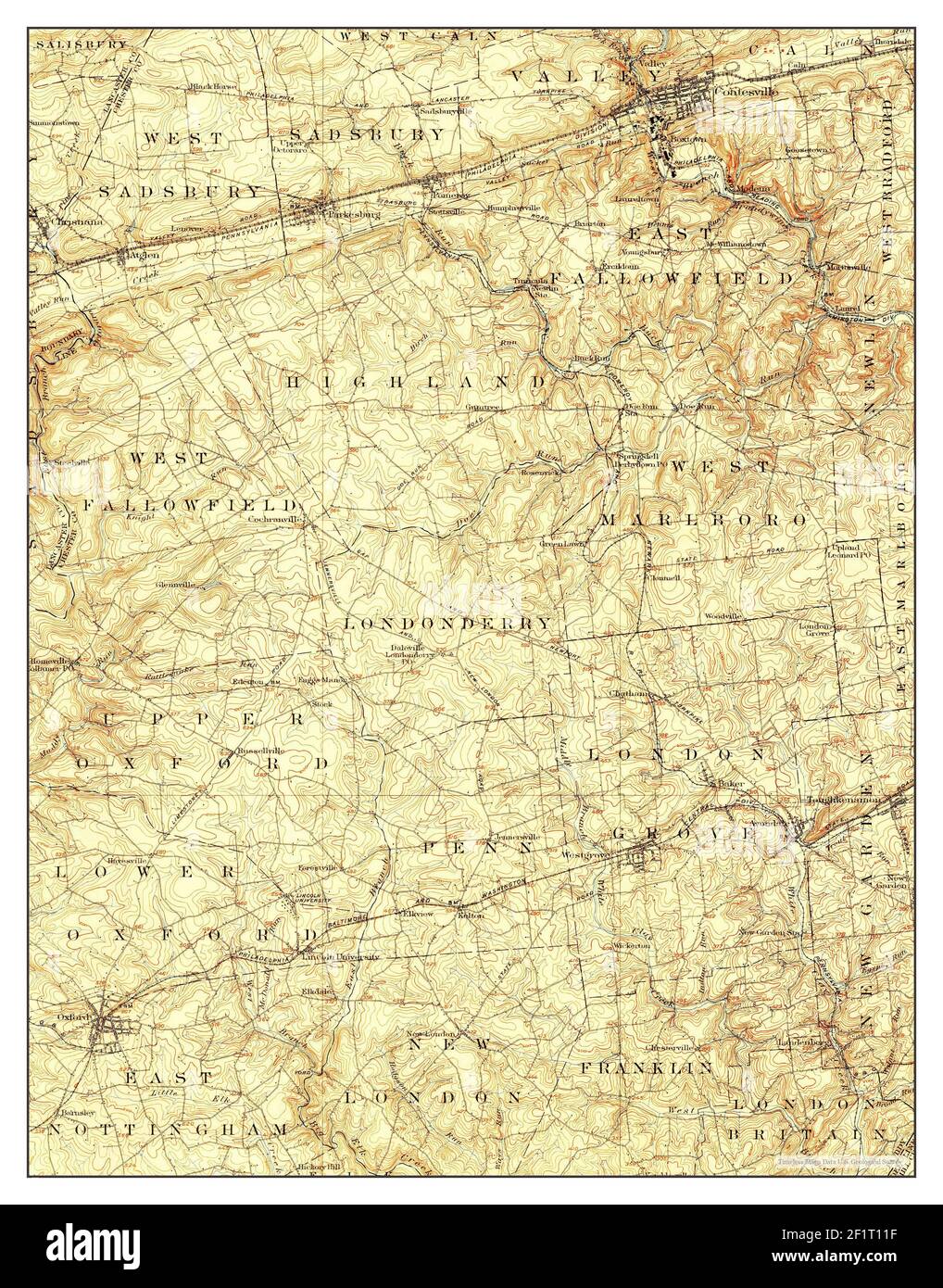 Coatesville, Pennsylvania, map 1906, 1:62500, United States of America 